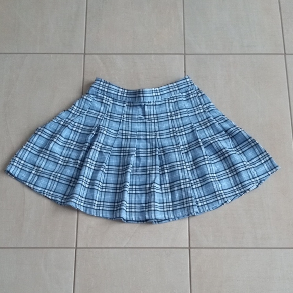 Hollister Blue Pleated Skirt